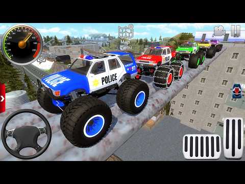 Juegos De Carros - 4x4 Police Monster Truck Stunts Driver Simulator 3D - Android / IOS GamePlay #1