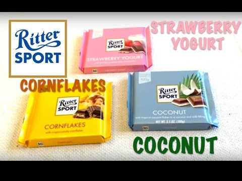 Ritter SPORT Compilation Unboxing - Ritter sport Coconut,Strawberry yogurt & CornFlakes