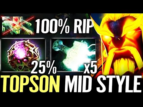 🔥 TOPSON Ember Spirit MID Octarine + Mjollnir — Cancer 50% Electric META vs Medusa Dota 2 Pro