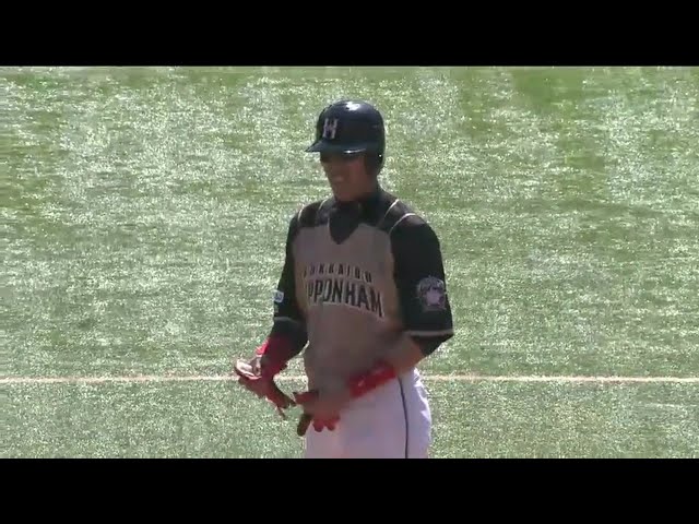 【3回表】今度は右方向へ!! ファイターズ・陽 風も味方にして2打席連続の2ベース!! 2016/4/29 M-F