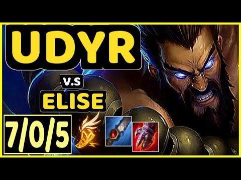 BRANIX (UDYR) vs ELISE - 7/0/5 KDA JUNGLE GAMEPLAY - EUW Ranked MASTER
