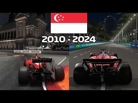 (Old Version) Evolution of Marina Bay Circuit in Codemasters F1 Games | 2010 - 2024