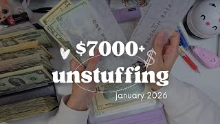 unstuffing $7000+ for medical payments | taking out almost all of the money from my envelopes