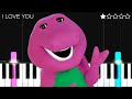 Barney Theme Song I Love You Song EASY Piano Tutorial