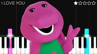 Barney - Theme Song - I Love You Song | EASY Piano Tutorial