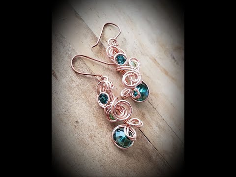 Freeform Fingerswirl Earrings - Cheryl St.Pierre of Majestic Wire Artworks