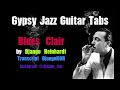 Gypsy Jazz Guitar Tabs | Blues Clair [Transcript]