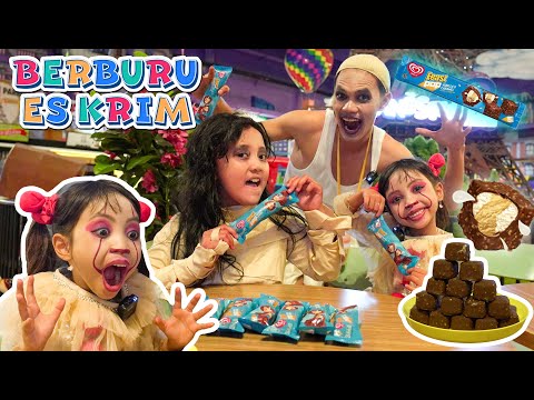 LEIKA AND DINAR HUNTING VIRAL ICE CREAM CHALLENGE! 😊 FUNNY KIDS CHALLENGE