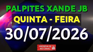 PALPITE DIA 30/07/2026 | JOGO DO BICHO TODAS AS LOTERIAS 