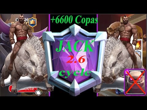 HOG RIDER 2.6 (JACK BEST PLAYER ) +6600 COPAS!! VS GOLEM +6600