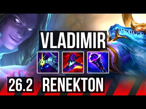 VLADIMIR vs RENEKTON (TOP) | 46K damage | KR Challenger | 26.2