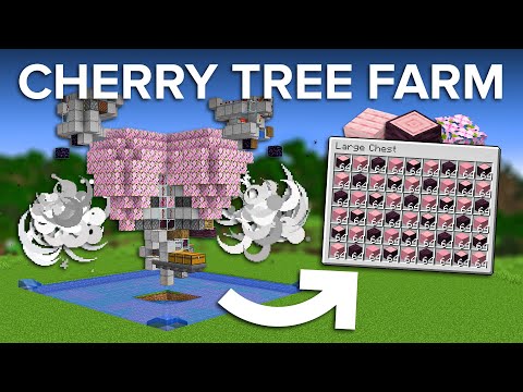 Minecraft Cherry Tree Farm To Get Infinite Wood - 18k Per Hour!