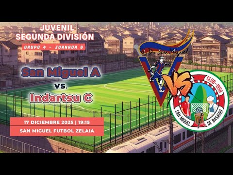 Juvenil 2ª Division. Jornada 6 - U.D. San Miguel A vs Indartsu Club C (17/12/25)