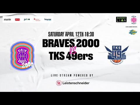 Berlin Braves 2000 vs TKS 49ers (G26) | BARMER 2. Basketball Bundesliga ProB Nord