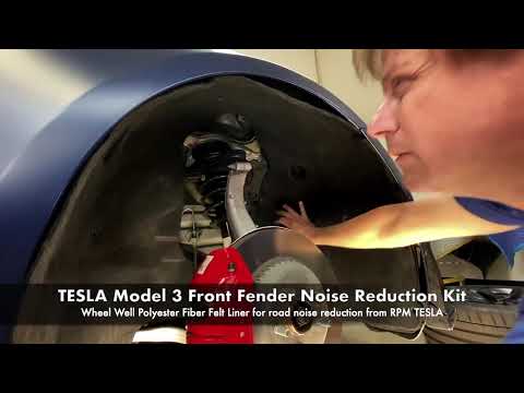 TESLA Model 3 Front Fender Noise Reduction Kit from RPM TESLA