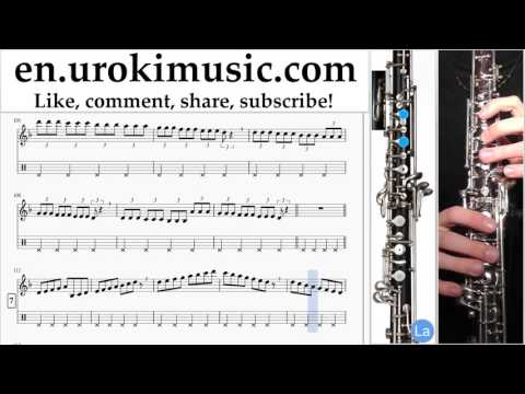 How to Play Oboe Miley Cyrus - Wrecking Ball Part#1 Melody School Learn Class Course Tutorial Sheet