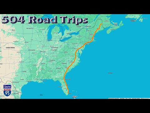 ⁴ᴷ The Ultimate I-95 Road Trip: Full Route from Houlton, ME to Miami, FL (Time-Lapse) 1,906 miles