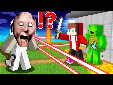 SCARY GRANNY vs Security House Mikey & JJ in Minecraft challenge - Maizen JJ and Mikey