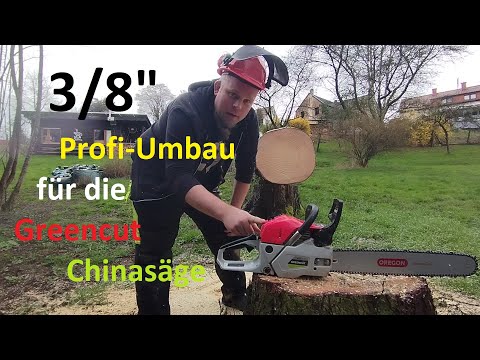 Umbau auf 3/8" Profi Kettenteilung für die chinesische Greencut GS680X Kettensäge