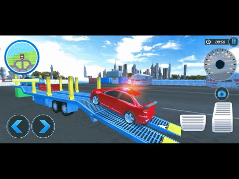US Police Limousine Car Transporter Simulator - Android Gameplay