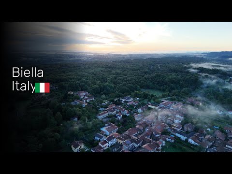 Experience the Sky at Dawn: Drone Journey Over Biella, Italy!