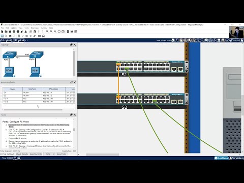 2.9.2 Packet Tracer - Basic Switch and End Device Configuration - Physical Mode