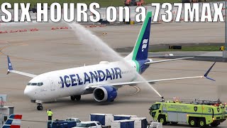 Icelandair Business Class 737MAX Iceland to Raleigh Inaugural Flight