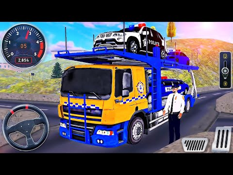 Police Car Cargo Truck Transport Trailer Driver - Police Transporter Simulator 3D - Android GamePlay
