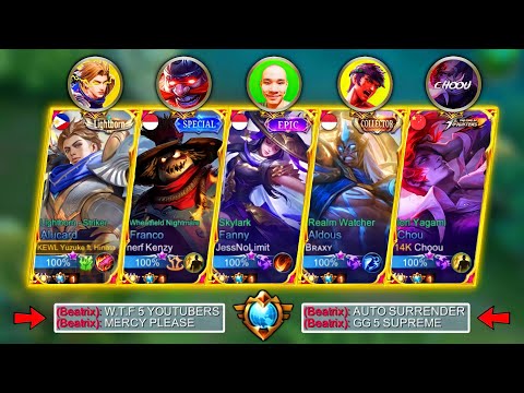 5 Top GLOBAL SUPREME YouTubers in One Team! 🔥 | What Will Happen Next?! (The Result Will Shock You!)