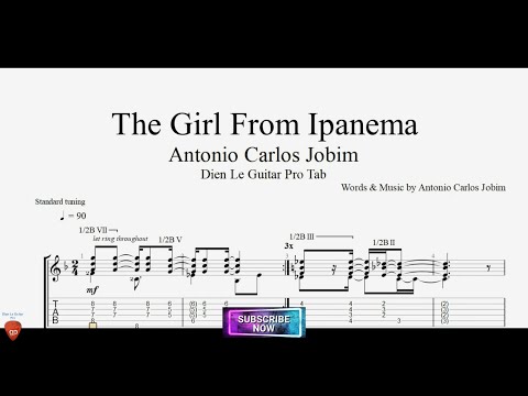 The Girl From Ipanema with Guitar Tutorial TABs