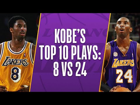 Kobe Bryant's Top 10 Plays Of His Career:  8 vs 24 Video