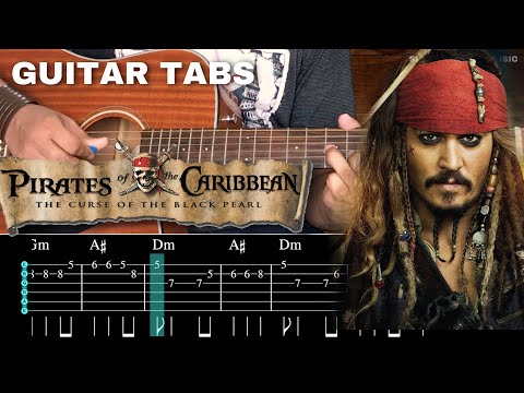 Pirates of the Caribbean theme | GUITAR TABS & CHORDS | Free Backing Track | Sushant Patil Music