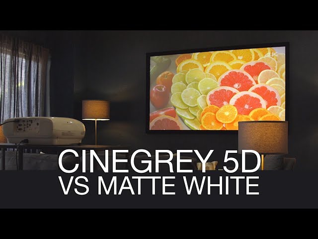 Vidéo teaser pour Elite Screens CineGrey 5D vs. Typical Matte White Projection Screen Material