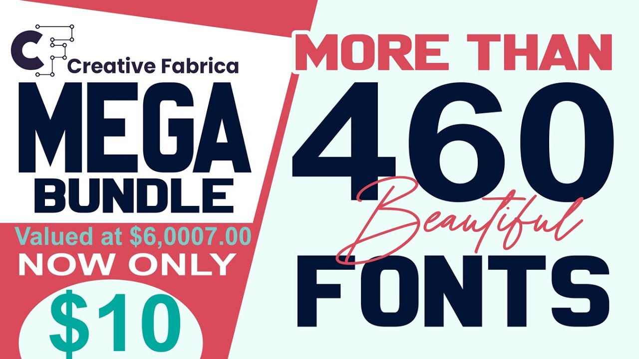 The Best Online MEGA TYPEFACE BUNDLE ❤️ More than 460 Beautiful Fonts to Customize Items {only $ 10}