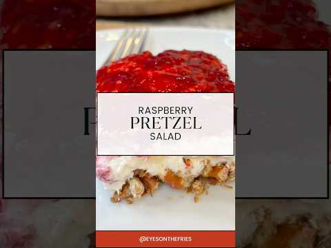 Raspberry Pretzel Salad for the win! Go to my website for the recipe & instructions. #amazeballseats