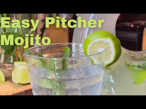 Pitcher Mojito Recipe | Easy, big batch cocktail for a party