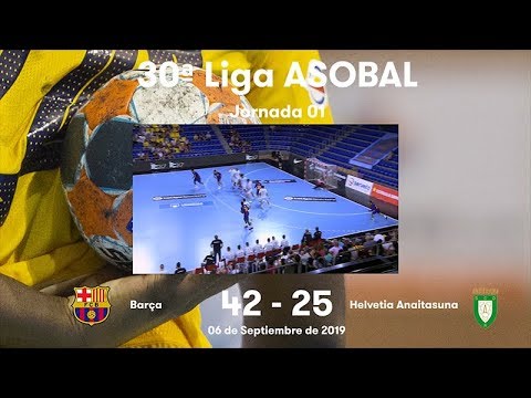 LIGA ASOBAL J01:  Barça - Helvetia Anaitasuna 42-25