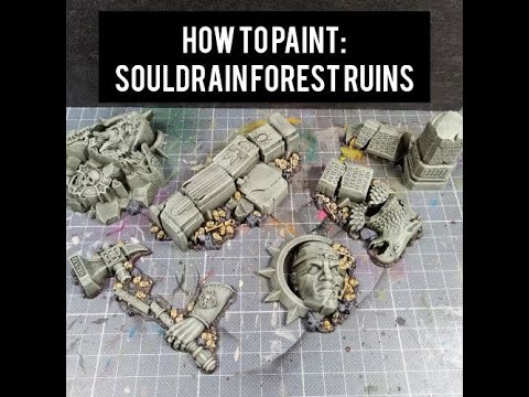 How to Paint: Souldrain Forest Part 1 Ruins - Warcry Terrain - Bemalanleitung Gelände Teil 1