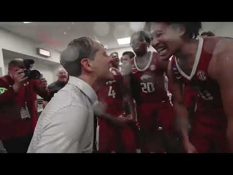 Arkansas Defeats #1 Gonzaga to Advance to the ELITE 8.. AGAIN(Postgame Locker Room)