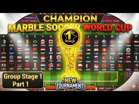Marble Soccer World Cup Tournament ⚽ | Group Stage 1 & 2 | Epic Knockout Journey Begins! #worldcup 