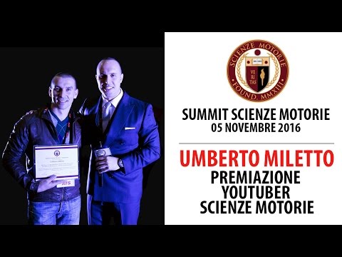 Estratto Summit: Premiazione UMBERTO MILETTO YouTuber Scienze Motorie e Personal Trainer