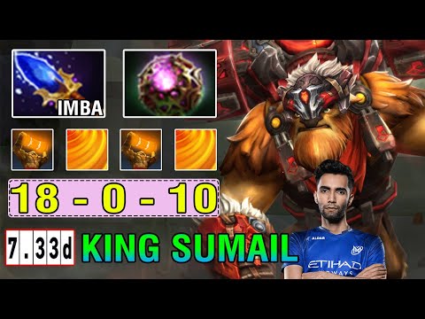 King Sumail [Earthshaker] Back To Mid Unkillable 18 - 0 With IMBA Aghs Scepter Build Dota2 7.33D