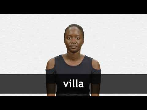 How to pronounce VILLA in French