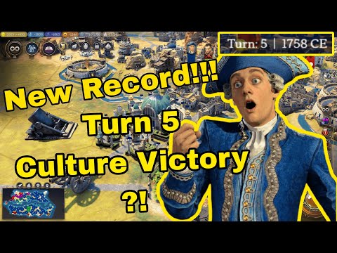 Turn 5 Culture Victory?? New Record broken!! - Civilization 7