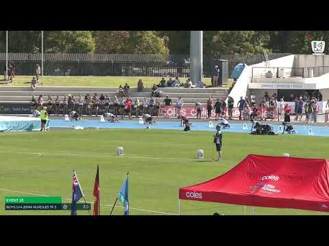 Boys U14 200m Hurdles Timed Final 3: 2022/23 State Track and Field Championships