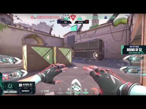 Darkzero Screwface 1v3 clutch vs Faze Clac - FaZe Clan vs DarkZero - VCT Challengers NA Stage 3