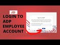 How to Login ADP Employee Account (2022) | ADP Payroll Tutorial