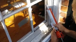 Replace A Broken Window Pane On A Wood Frame -Using Silicon - Step By Step