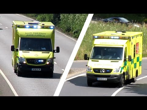 (2) South East Coast Ambulances - Emergency Ambulance - Mercedes Sprinter Video