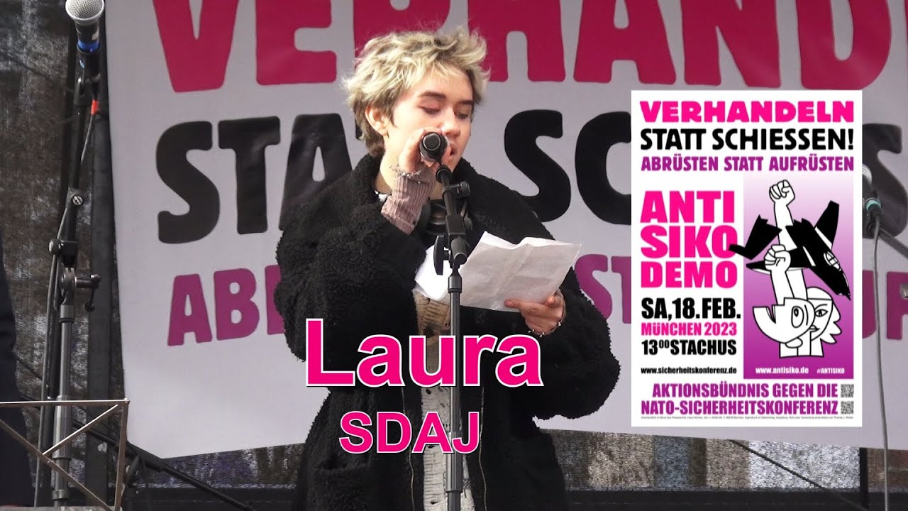 Anti-Siko-Kundgebung Marienplatz München: Rede von Laura (SDAJ)